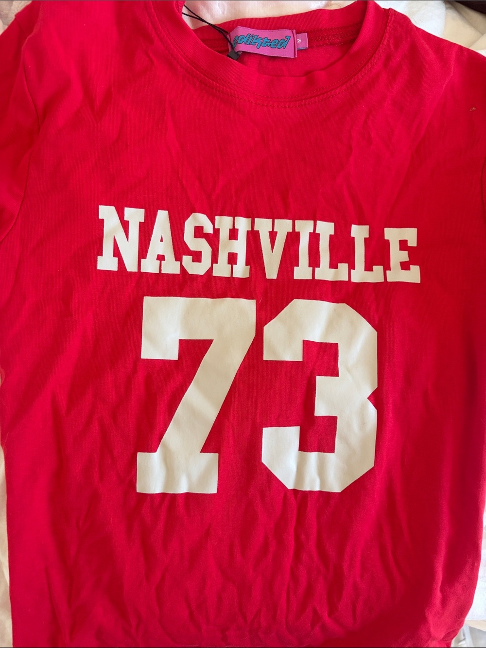 Edikted Red "Nashville 73" Graphic Tee